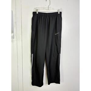 Nike Pants Mens Large Dri Fit Track Windbreaker Quick Dry Training Gym Black